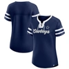 Fanatics Branded Navy Dallas Cowboys Original State Lace-up T-shirt In Navy