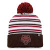 Top Of The World Brown Brown Bears Dash Cuffed Knit Hat With Pom In Brown