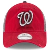 New Era Red Washington Nationals Team Rustic 9twenty Adjustable Hat In Red