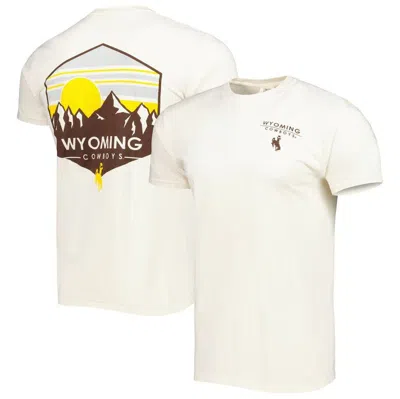 Image One Cream Wyoming Cowboys Landscape Shield T-shirt