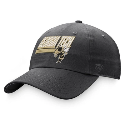 TOP OF THE WORLD TOP OF THE WORLD CHARCOAL GEORGIA TECH YELLOW JACKETS SLICE ADJUSTABLE HAT