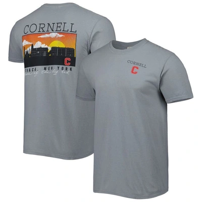 Image One Gray Cornell Big Red Campus Scenery Comfort Color T-shirt