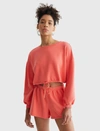 LUCKY BRAND WOMENS COOL FOR SUMMER CROPPED CREW