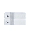 Brooks Brothers Rope Stripe Border 2 Pcs Bath Towels In Grey