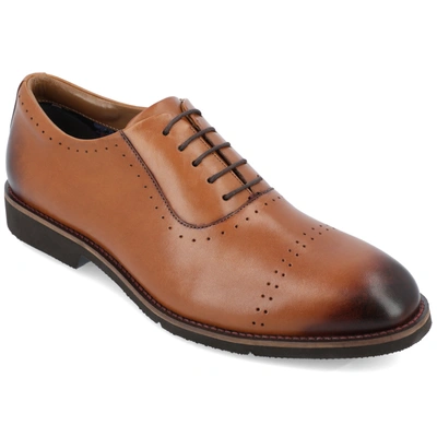 Thomas & Vine Morey Perforated Oxford In Brown