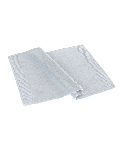 Brooks Brothers Fancy Border Bath Mat In Silver