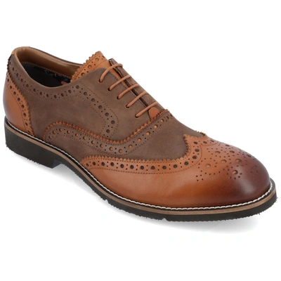 Thomas & Vine Covington Brogue Leather Oxford In Brown