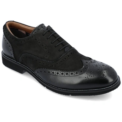 Thomas & Vine Covington Brogue Leather Oxford In Black