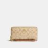 COACH OUTLET LONG ZIP AROUND WALLET IN SIGNATURE CANVAS