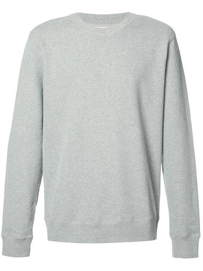 Sunspel Brushed Loopback Cotton-jersey Sweatshirt In Gray