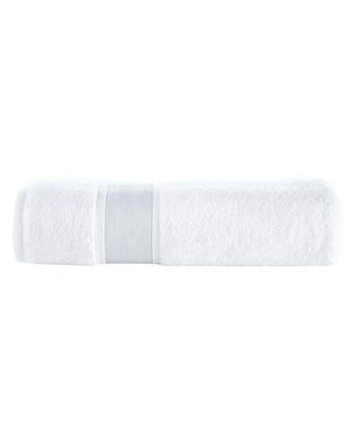 Brooks Brothers Ottoman Rolls Bath Sheet In Silver