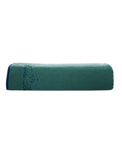 Brooks Brothers Contrast Frame Bath Sheet In Green