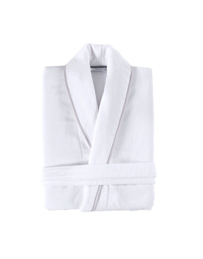 Brooks Brothers Contrast Frame Bathrobe In White
