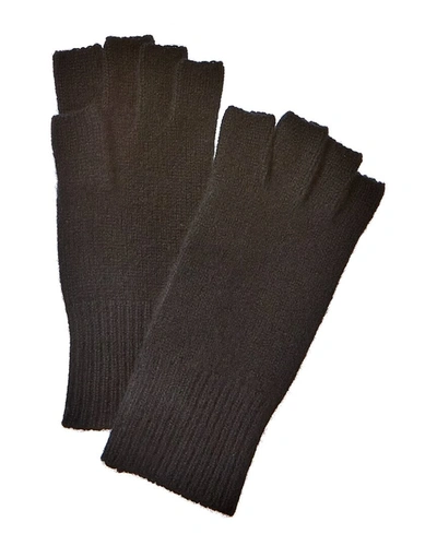 Phenix Jersey Knit Cashmere Fingerless Gloves In Black