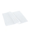 Brooks Brothers Circle In Square Bath Mat In White