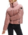 Noize Lotte Colorblock Puffer Jacket In Purple