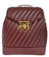 Michael Kors Women's Rose Vegan Leather Chain Ackpack In Merlot/ Brown