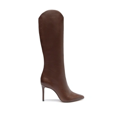 Schutz Maryana Leather Boot In Brown