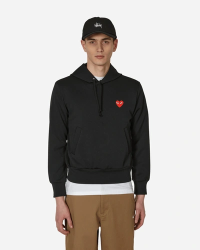 Comme Des Garçons Play Smalll Heart Hooded Sweatshirt In Black