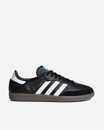 Adidas Originals Samba Og Suede-trimmed Leather Sneakers In Black