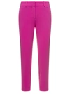 MICHAEL MICHAEL KORS FUCHSIA SLIM PANTS WITH BELT LOOPS IN ACETATE BLEND M MICHAEL KORS