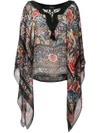 ROBERTO CAVALLI floral print blouse,DRYCLEANONLY