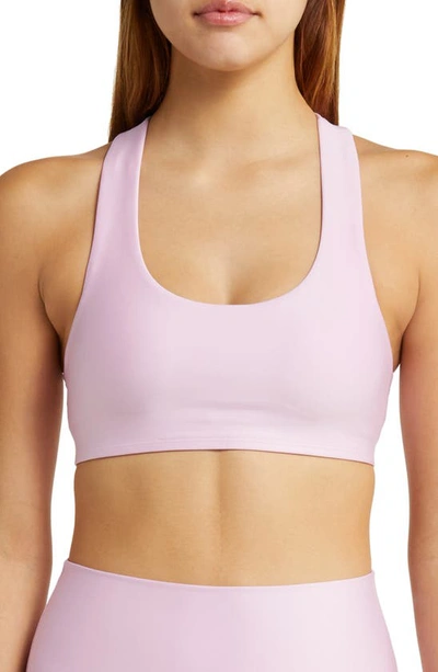 Alo Yoga Airlift Advantage Racerback Sports Bra In Sugarplum Pink