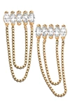Jennifer Zeuner Rocky Earrings In Yellow Gold Plated