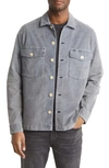 Allsaints Harrier Stretch Button-up Shirt In Dull Blue