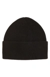 Totême Ribbed Cashmere Beanie Black In Black