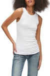 Michael Stars Kendall Crop Cotton Tank Top In White