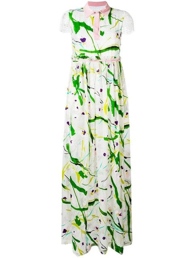 Si-jay Abstract Print Dress In Multicolour