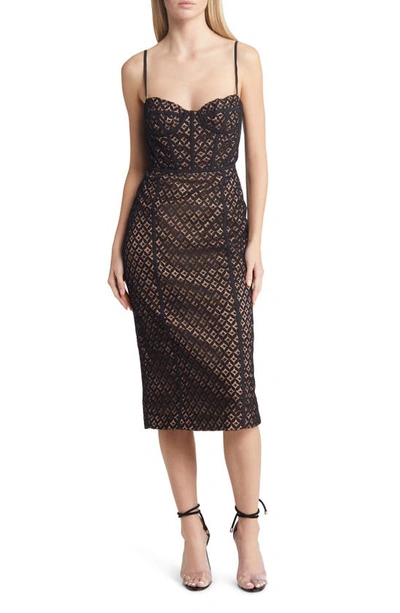 Bardot Charley Midi Dress In Black