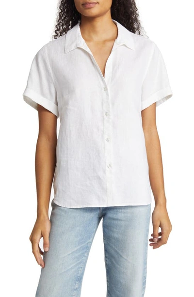 Tommy Bahama Costalina Linen Camp Shirt In White