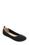 Journee Collection Jersie Knit Ballet Flat In Black