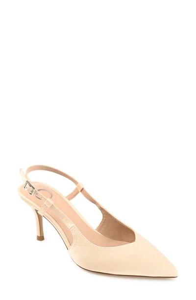 JOURNEE COLLECTION JOURNEE COLLECTION KNIGHTLY POINTED TOE SLINGBACK PUMP
