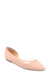 Journee Collection Mikki Pointed Toe Flat In Blush