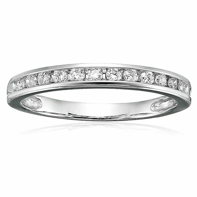 Vir Jewels 1/4 Cttw Diamond Wedding Band For Women, Classic Diamond Wedding Band In 14k White Gold Channel Set