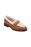 ANDRE ASSOUS PHILI FEATHERWEIGHT LUG LOAFER WITH FAUX FUR