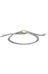 John Hardy Women's Classic Chain Hammered 18k Yellow Gold & Sterling Silver Pull Through Bracelet In Silver Gold