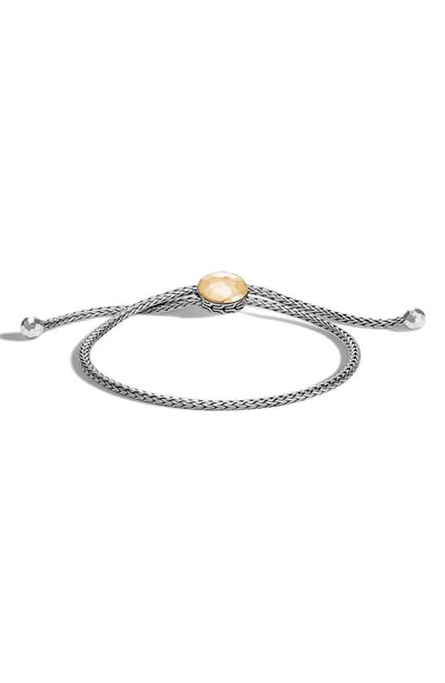 John Hardy Women's Classic Chain Hammered 18k Yellow Gold & Sterling Silver Pull Through Bracelet In Silver Gold