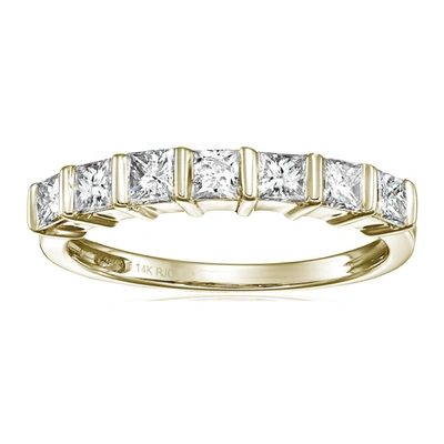Vir Jewels 1/2 Cttw Princess Cut Diamond Wedding Band For Women In 14k Yellow Gold Channel Set Ring