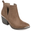 Journee Collection Journee Issla Metal Trim Bootie In Brown