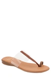 ANDRE ASSOUS NAILAH CLEAR / CUERO FEATHERWEIGHT SANDAL