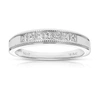 VIR JEWELS 1/2 CTTW DIAMOND WEDDING BAND FOR WOMEN, PRINCESS DIAMOND WEDDING BAND IN 14K WHITE GOLD WITH MILGRA