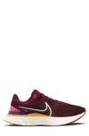 Nike React Infinity Run Flyknit 3 Running Shoe In Dark Beetroot/ White/ Gold