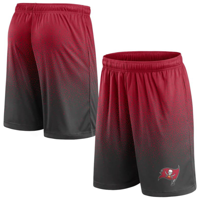 Fanatics Branded Red/black Tampa Bay Buccaneers Ombre Shorts In Red,black