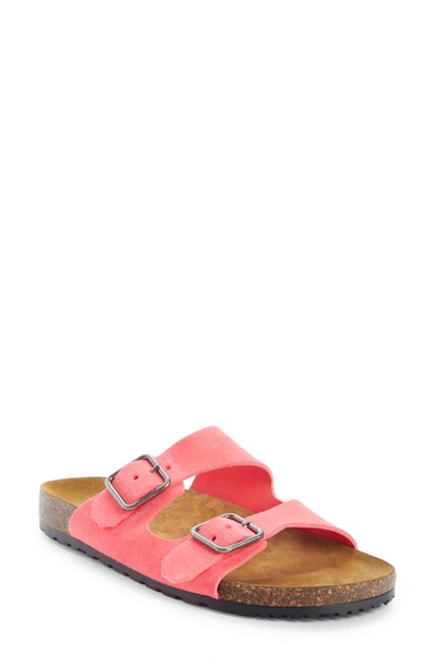 Saint Laurent Jimmy Dual-buckle Slide Sandals In Coral