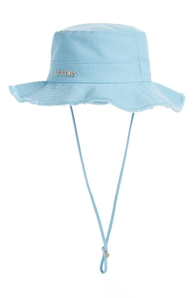 Jacquemus Le Bob Artichaut Cotton Twill Bucket Hat In Blue