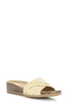 Bos. & Co. Luni Crisscross Slide Sandal In Desert Rafia